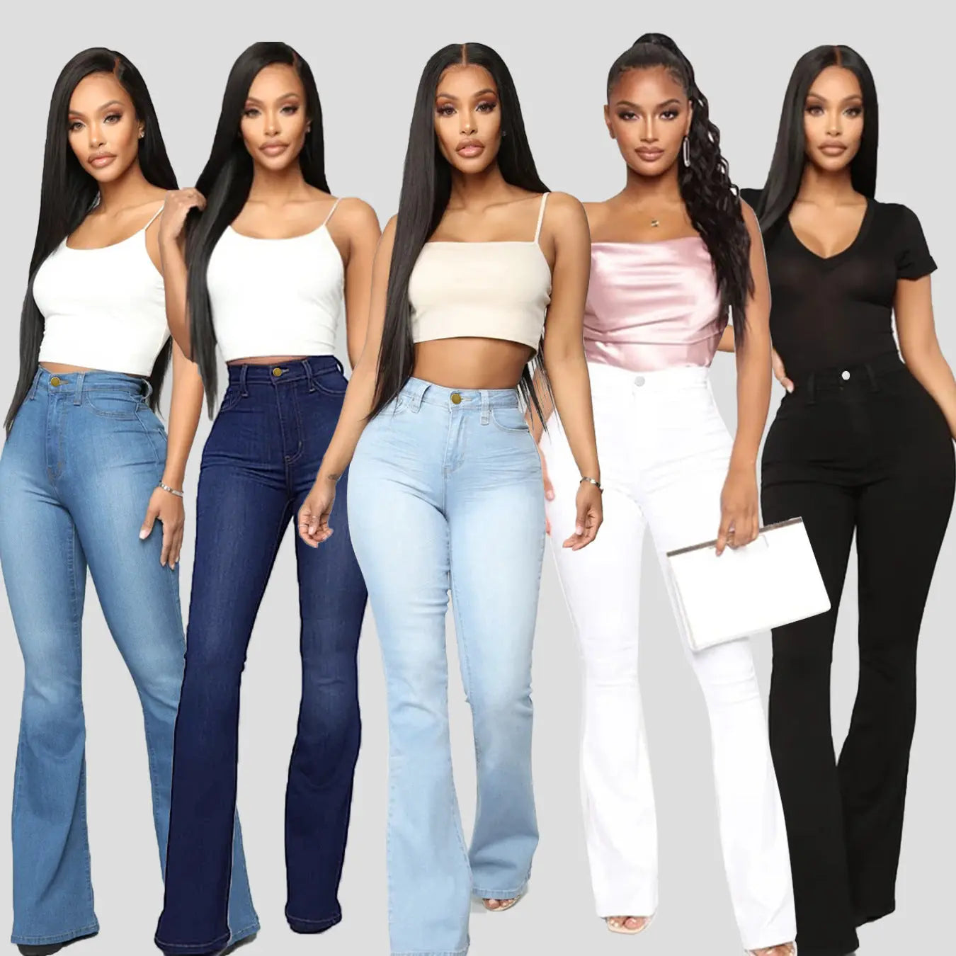 Women's Classic High Waist Denim Jeans - Thee Plug $top