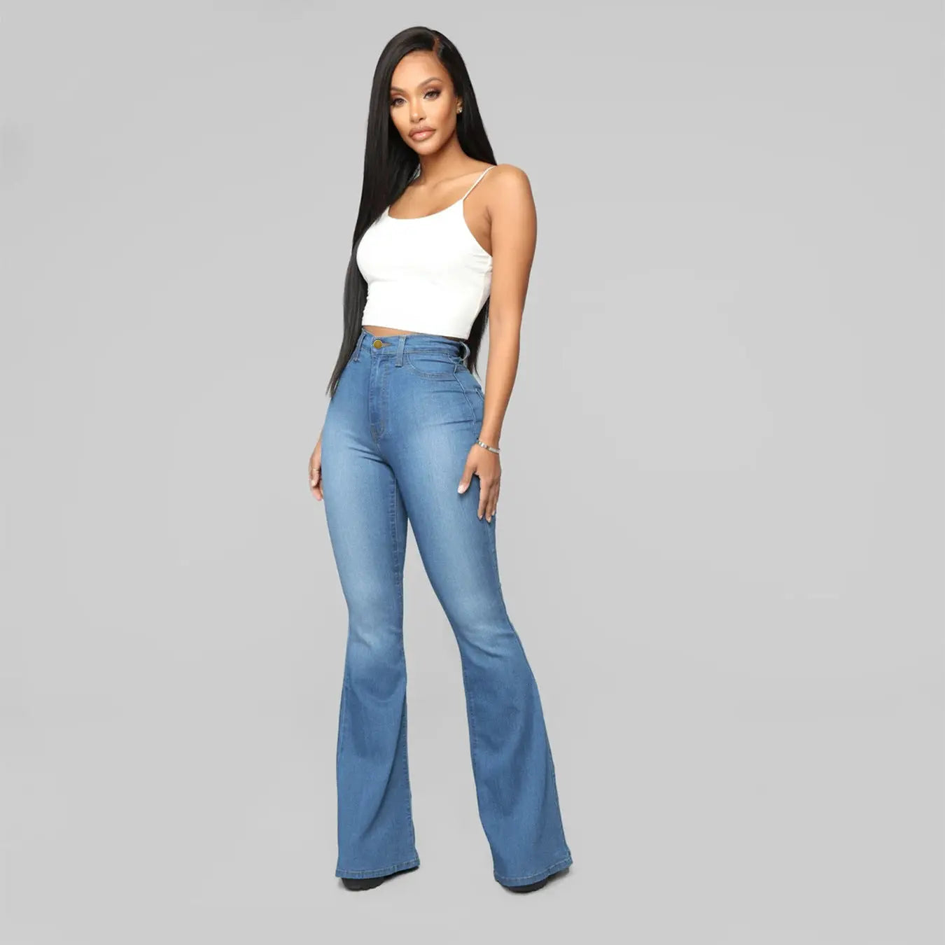 Women's Classic High Waist Denim Jeans - Thee Plug $top