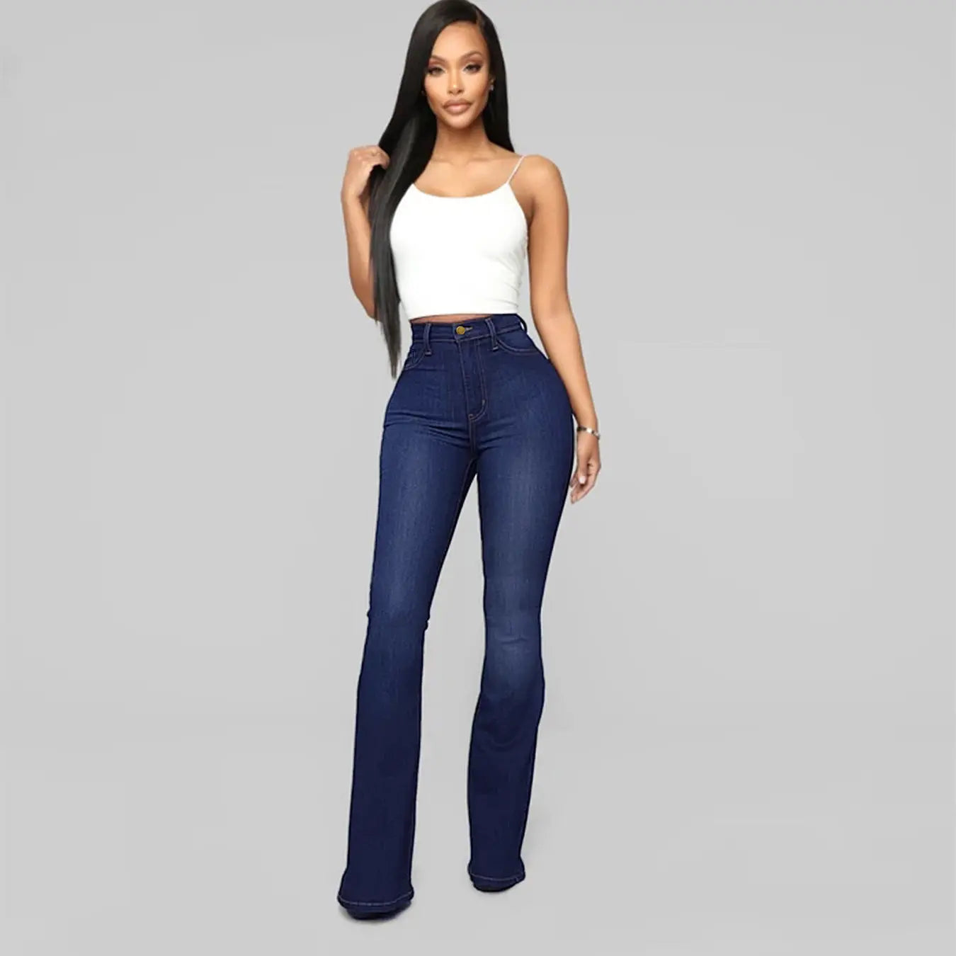 Women's Classic High Waist Denim Jeans - Thee Plug $top