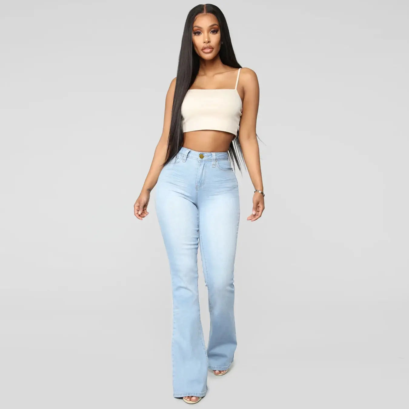 Women's Classic High Waist Denim Jeans - Thee Plug $top