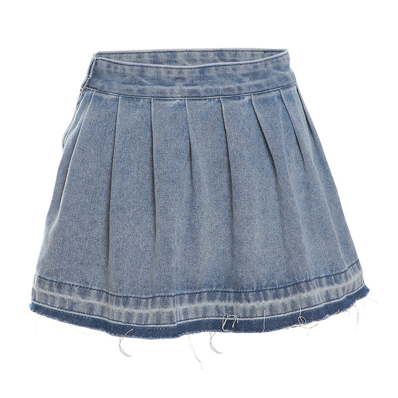 Fashion Wash Street Pleated Skirt