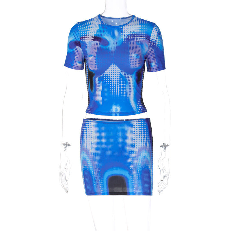 Fashion 3D Abstract Designed Slim Fit Outfit